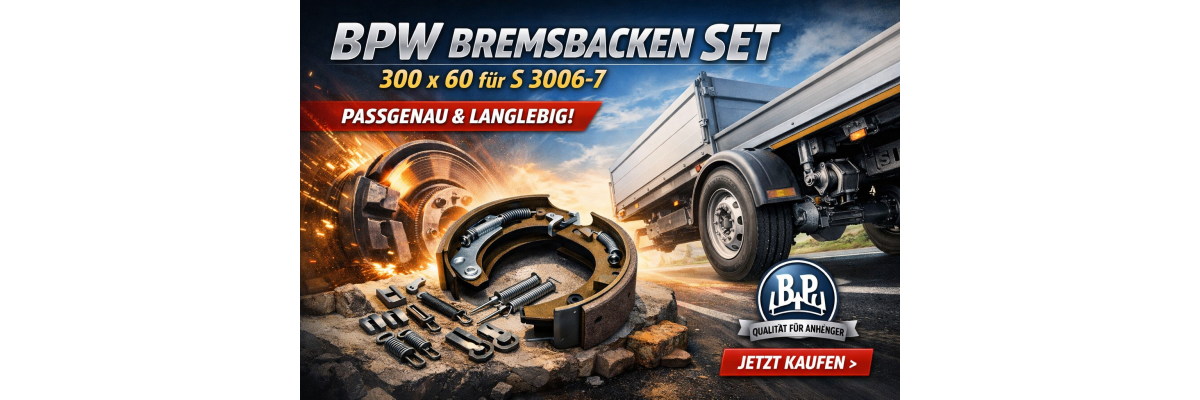 BPW Bremsbacken Set 300 x 60 für S 3006-7 – Hochleistungs-Bremslösung für Fahrzeuganhänger - BPW Bremsbacken Set 300 x 60 für S 3006-7 | AFATEK