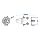 Stecker 7-polig Metall 12 Volt