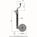 ALKO Stützrad 300 kg Vollgummirad 200x50 Stahlfelge & Durchrutschsicherung