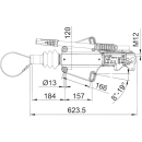 AL-KO Auflaufeinrichtung -PROFI V- Ges.-Gew. 1600 - 3000 kg, AE 3000, RB: 1637 / 2051