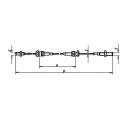 AL-KO Bowdenzüge für abnehmbare + höhenverstellbare AE HL 700 mm / GL 960 mm, C 6 mm, E M12 re, D M12 li