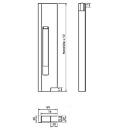 Aluverschluss mit Anschlag 400 mm Bauhöhe, links