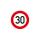 Geschwindigkeitsschild PVC-Folie rot/weiß 30 km/h