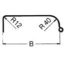 Einachskotflügel Profil 12/40 eckigrund eckigrund B240 L1300 S860 H395