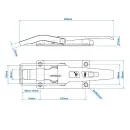 SPP - Zungenverschluss, ZB-09A, 267 mm, Flachbügel, verzinkt