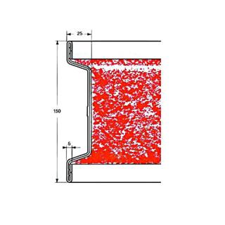 Polster-Lattenprofil Alu 4500 x 150 mm
