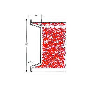 Polster-Lattenprofil Stahl vz. 5000 x 150 mm