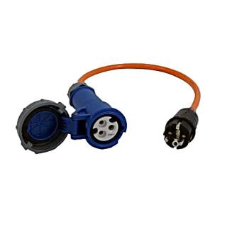 Adapterkabel CEE-Kuppl. Bajo. / Schuko-Stecker 5000 mm