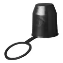 Kugelschutzkappe schwarz mit Schlaufe