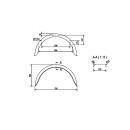 De Haan - Kotflügel für Einachser HR 2275, H 2212/12, B 220/S 750 mm