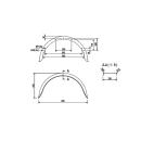 De Haan - Kotflügel für Einachser HR 2280, H 2213/12, B 220/S 800 mm