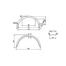 De Haan - Kotflügel für Einachser HR 2286, H 2214/12, B 220/S 860 mm