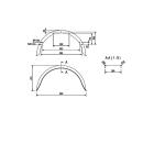 De Haan - Kotflügel für Einachser HR 2680, H 2613/12, B 260/S 800 mm