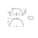 De Haan - Kotflügel für Einachser HR 2886, H 2814/12, B 280/S 860 mm