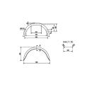 De Haan - Kotflügel für Einachser HR 2266, H 2211/12, B 220/S 660 mm
